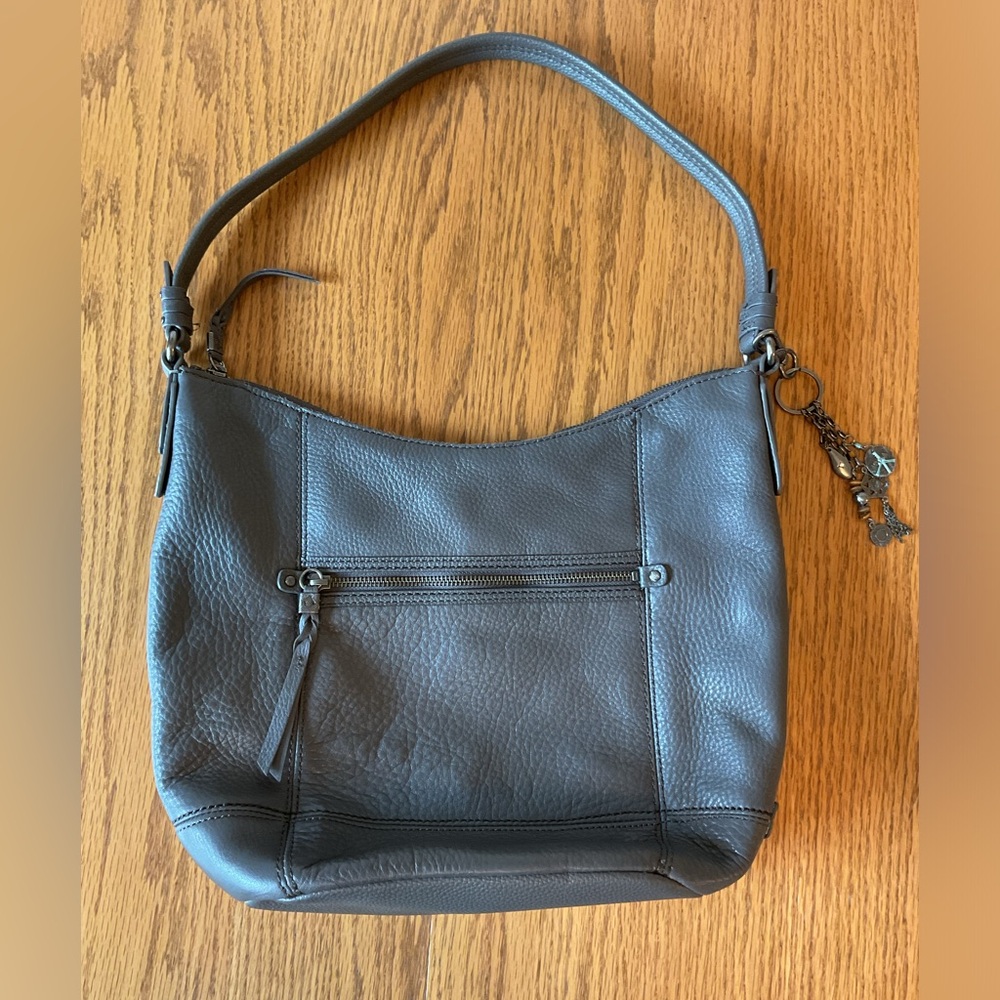 The Sak Gray Leather Sequoia Hobo Bag